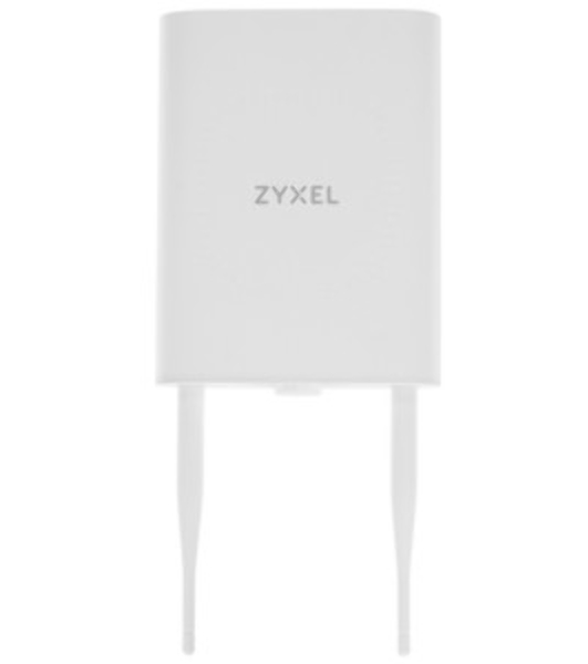 Гибридная уличная точка доступа Zyxel NebulaFlex NWA55AXE, 802.11a/b/g/n/ac/ax (2,4 и 5 ГГц), внешние антенны 2x2 (в комплекте), до 575+1200 Мбит/с, 1xLAN GE, защита от 4G/5G, без поддержки Captive po