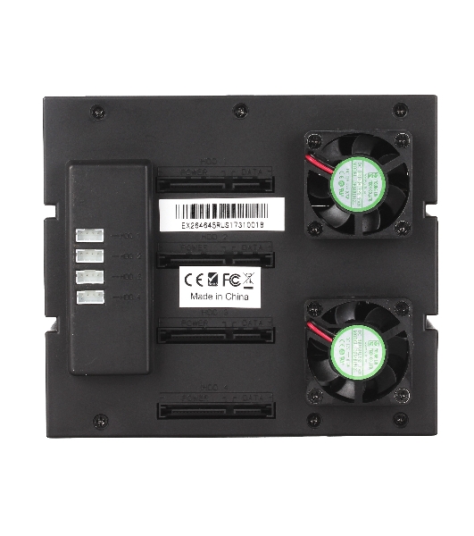 Корзина для HDD ExeGate EX264645RUS HS435-01 (универсальная, на 4*3,5' SATA/SAS HDD, занимает 3*5,25' отсека)