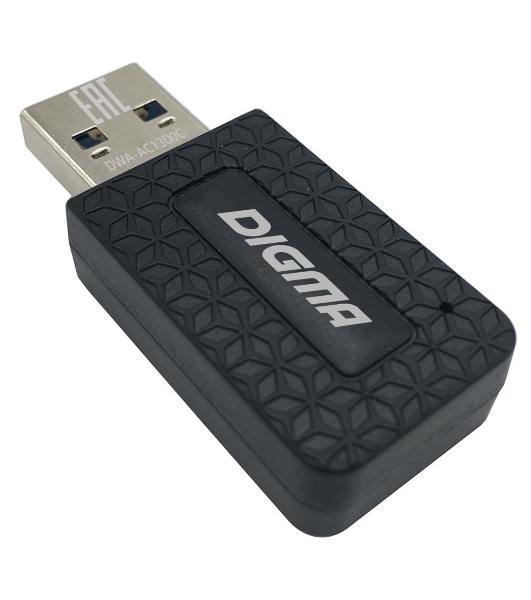 Сетевой адаптер WiFi Digma DWA-AC1300C AC1300 USB 3.0 (ант.внутр.) 1ант. (упак.:1шт)