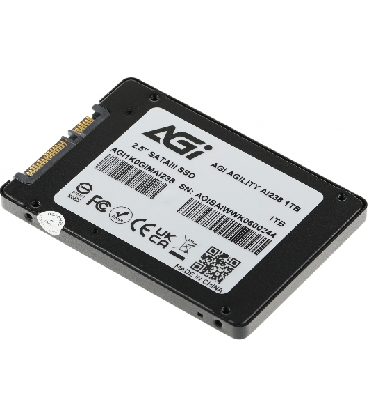 Накопитель SSD AGI AI238, 1Tb, SATA III, 2.5', R/W 558/504