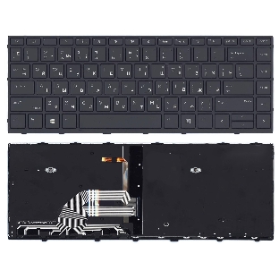 Клавиатура для ноутбука HP Probook 430 G5 440 G5 445 G5 черная с подсветкой