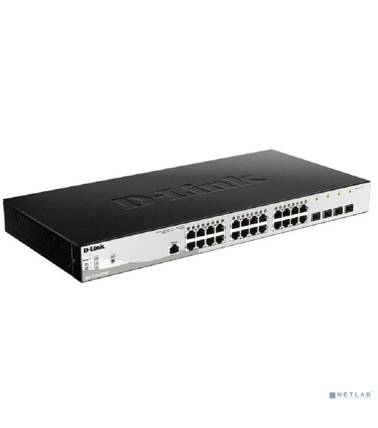 Коммутатор D-Link DGS-1210-28P/ME/B2A, 24×1 Гбит/с + 4×1 Гбит/с SFP, управляемый