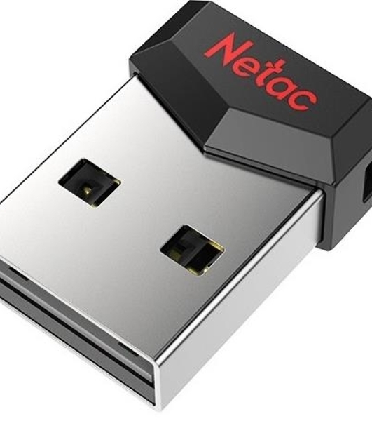 Флешка USB Netac UM81 (NT03UM81N-032G-20BK), 32Gb, USB 2.0, R/W 30/10, черный/красный