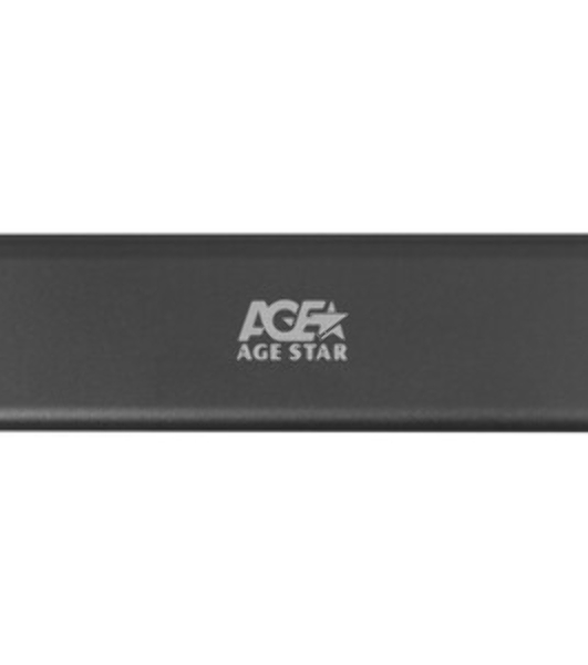 Внешний корпус USB 3.1 Type-C M.2 NVME (M-key) AgeStar 31UBNV1C (GRAY), алюминий, черный