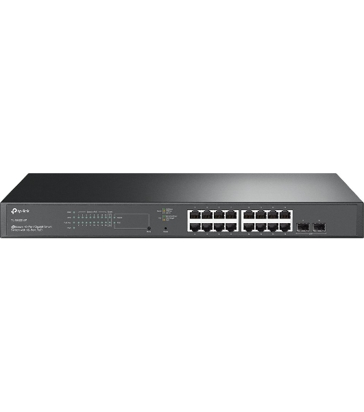 Коммутатор TP-Link TL-SG2218P JetStream Smart с 16 гигабитными портами PoE+ и 2 гигабитными портами SFP