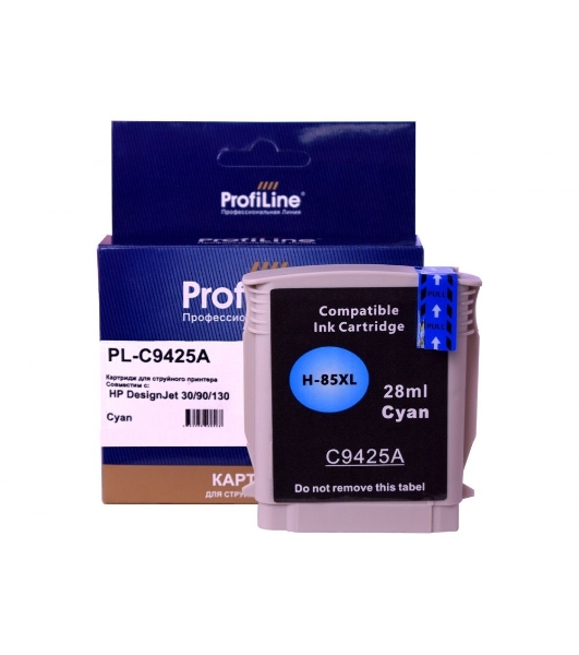 Картридж струйный ProfiLine PL-C9425A (№85) для принтеров HP DesignJet 30/90/130 с чернилами Cyan