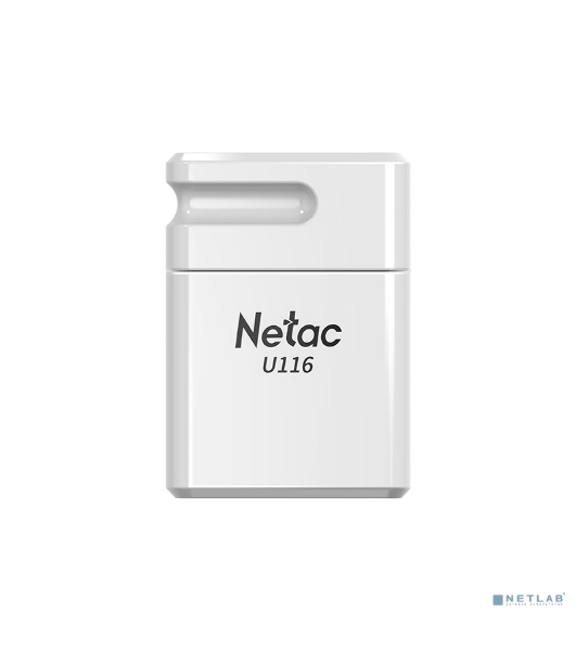 Флешка USB Netac U116 mini (NT03U116N-032G-32WH USB), 32Gb, USB 3.2, R/W 90/30, белый