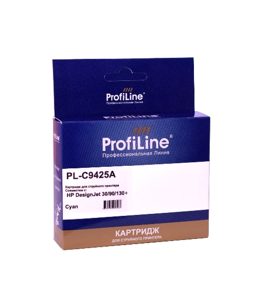 Картридж струйный ProfiLine PL-C9425A (№85) для принтеров HP DesignJet 30/90/130 с чернилами Cyan