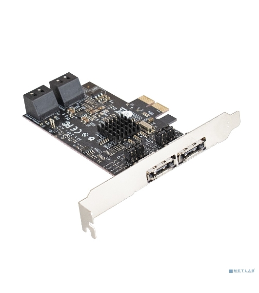 Контроллер ExeGate EXE-504 PCI-E 2.0, SATA3 RAID, 4 int+2 ext (OEM)