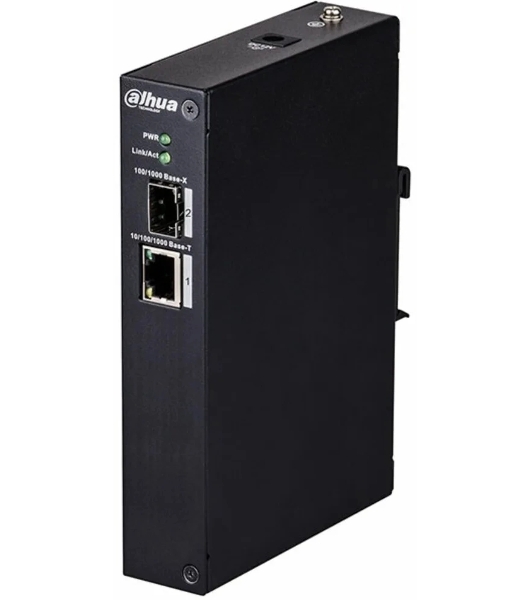 Коммутатор Dahua DH-PFS3102-1T, 1×1 Гбит/с RJ-45 + 1×1 Гбит/с SFP, неуправляемый, промышленный