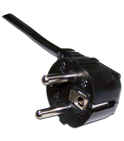Шнур питания Lanmaster C19-Schuko угловая, 3х1.5, 220В, 16А, черный, 3 метра