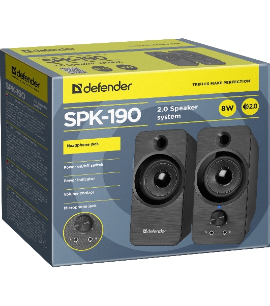 Акустическая система Defender 2.0 SPK-190 черный