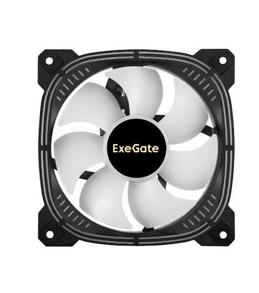 Вентилятор для корпуса ExeGate EX12025H6PSU-PWM.ARGb черный, 120 мм, 1200 об/мин, 33 дБ, 6 pin