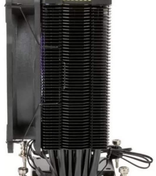 Кулер для процессора Eurocase 6PI120ARGb черный, 120 мм, алюминий/медь, 1800 об/мин, 36 дБ, 4 pin, 200 Вт, 157 мм