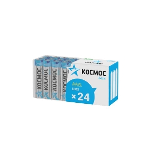 Элемент питания Космос алкалиновый LR03 пласт. бокс (уп.24шт)