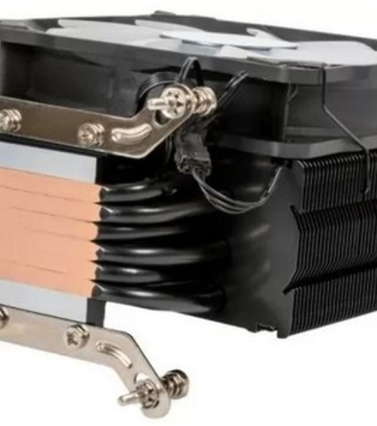 Кулер для процессора Eurocase 6PI120ARGb черный, 120 мм, алюминий/медь, 1800 об/мин, 36 дБ, 4 pin, 200 Вт, 157 мм