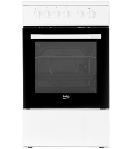 Плита электрическая Beko FFSS57000W белый, конфорок 4 электрических, духовка 60 л, 50 см x 85 см x 60 см