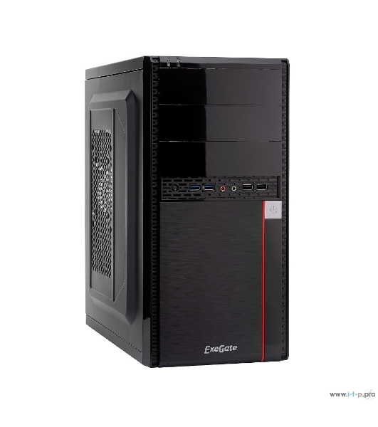 Компьютерный корпус ExeGate EX277437RUS Minitower MA-371X Black 500W, mATX (UN500, 120мм) 2хUSB+2хUSB 3.0, Audio