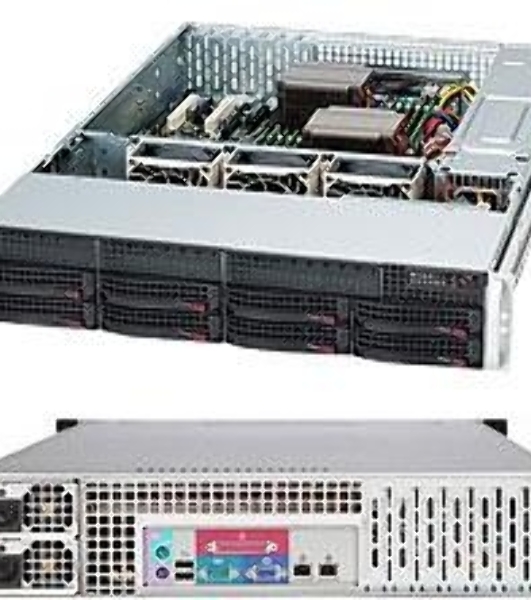 Корпус SUPERMICRO CSE-825TQC-R1K03LPB 8x 3.5' Hot-swap SAS3/ SATA Drive Bays & 2x Fixed 3.5' Drive Bays, 1000W Redundant PWS, SAS3(12 Gbps) HDD support