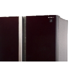 Холодильник Sharp SJ-GX98PRD темно-бордовый стекло трехкамерный Side by Side 394/211л морозилка снизу, No Frost, Side by Side, фото 1