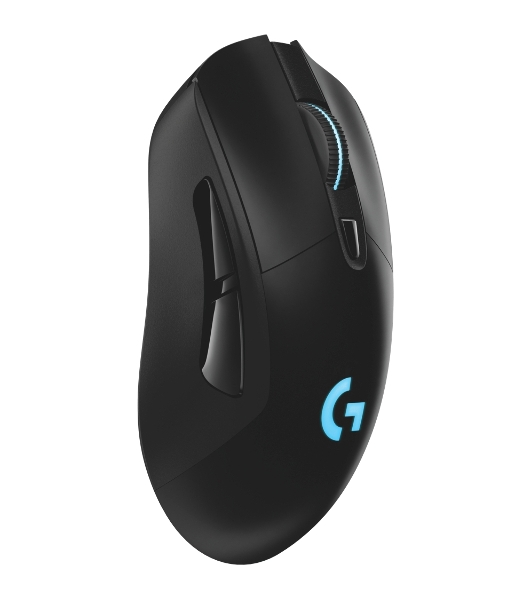 Мышь игровая Logitech G703 Lightspeed черная, сенсор 100-25600dpi (Hero25K), беспроводная 2.4GHz + USB 1,8м, 5 программируемых кнопок + колесо прокрутки, RGB-подсветка, под правую руку