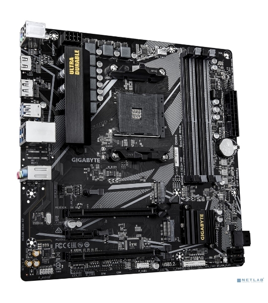 Материнская плата Gigabyte B550M DS3H R2, AM4, AMD B550, 4xDDR4, 4xSATA, 2xM.2, 1xPCIe 4.0 x16, 1xPCIe 3.0 x4, 1xPCIe 3.0 x1, 1xDP, 1xHDMI, 1x1Gb LAN, 4xUSB-A 5Gbps, 2xUSB-A 2.0, 3x3.5 мм, 7.1, mATX