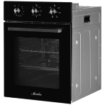 Встраиваемый духовой шкаф Monsher MOE 4563 Noir, электрический, High-Tech, объем 50 л, конвекция, гриль, 3 стекла в дверце, съемные стекла, съемная дверца, телескопические направляющие, черный, фото11