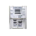 Холодильник Sharp SJ-GX98PRD темно-бордовый стекло трехкамерный Side by Side 394/211л морозилка снизу, No Frost, Side by Side, фото9