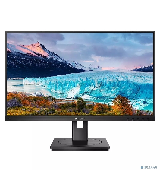 Монитор 23.8' PHILIPS 243S1/00 Black с поворотом экрана (IPS, 1920x1080, 75Hz, 4 ms, 178°/178°, 250 cd/m, 50M:1