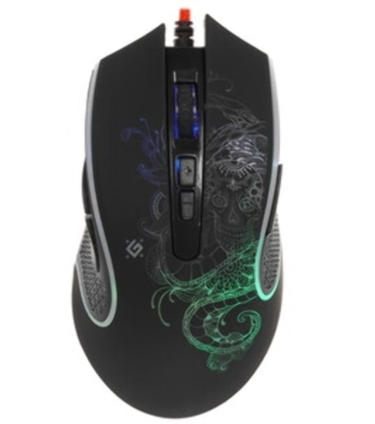 Мышь проводная Defender Venom GM-640L черный, 3200 dpi, USB, кнопки - 8