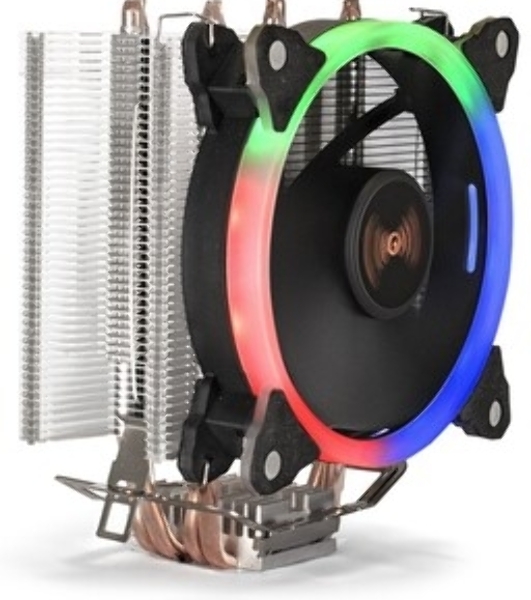 Кулер ExeGate Wizard EXX400V3-PWM.FRGB алюминий/медь, 1800 об/мин, 33 дБ, 4 pin, 140 Вт