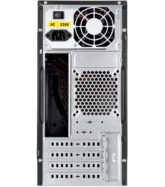 Компьютерный корпус Foxline FL-702, mATX, 1x5.25EXT, 1x3.5EXT, 2x3.5INT, 2xUSB 3.0, HDA, w/o FAN, w/450W ATX PSU, w/1.2m EU pwr cord