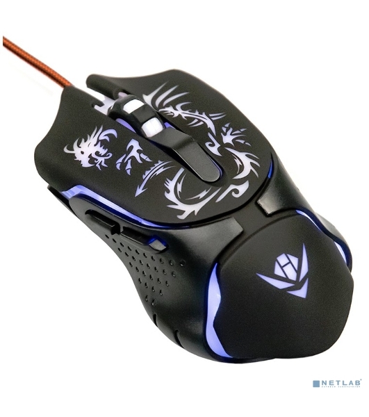 Мышь проводная Nakatomi MOG-25U черный, 2400 dpi, USB, кнопки - 6