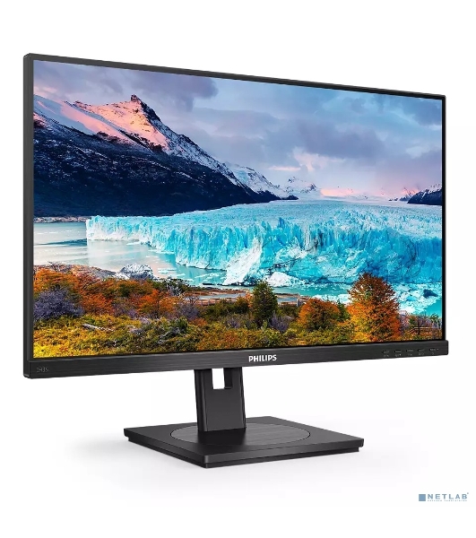 Монитор 23.8' PHILIPS 243S1/00 Black с поворотом экрана (IPS, 1920x1080, 75Hz, 4 ms, 178°/178°, 250 cd/m, 50M:1