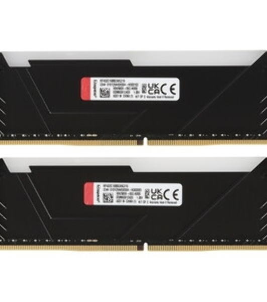 Оперативная память Kingston Fury Beast, DDR4, 16GB (1x16GB), 3200MHz, CL16, DIMM, с радиатором, черный