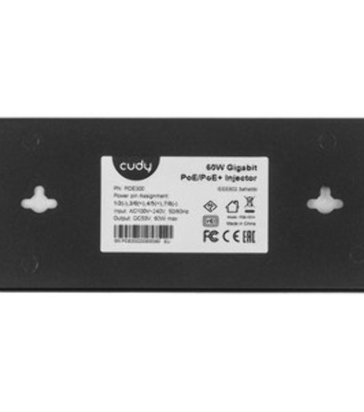 Инжектор PoE Cudy POE300 10/100/1000BASE-T 60Вт 53В(DC)