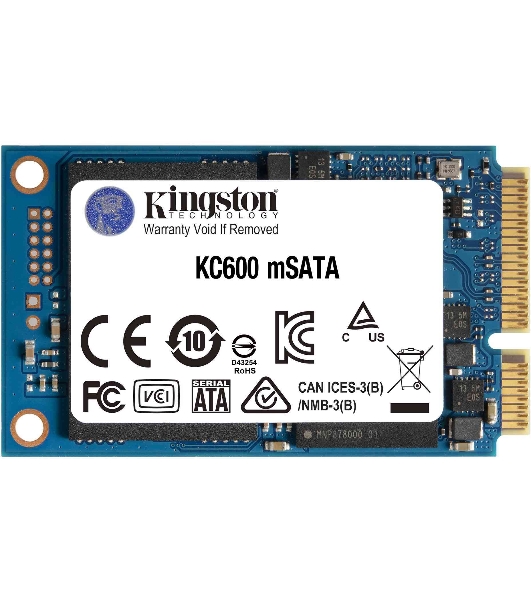 Накопитель SSD Kingston KC600, 1Tb, mSATA, R/W 550/520