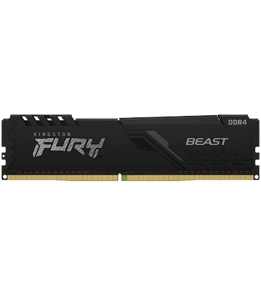 Оперативная память Kingston Fury Beast, DDR4, 16GB (1x16GB), 3600MHz, CL18, DIMM, с радиатором, черный