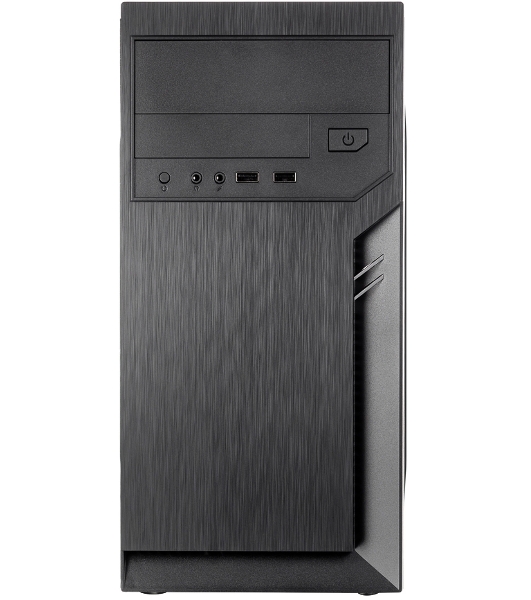 Компьютерный корпус Foxline FL-702, mATX, 1x5.25EXT, 1x3.5EXT, 2x3.5INT, 2xUSB 3.0, HDA, w/o FAN, w/450W ATX PSU, w/1.2m EU pwr cord