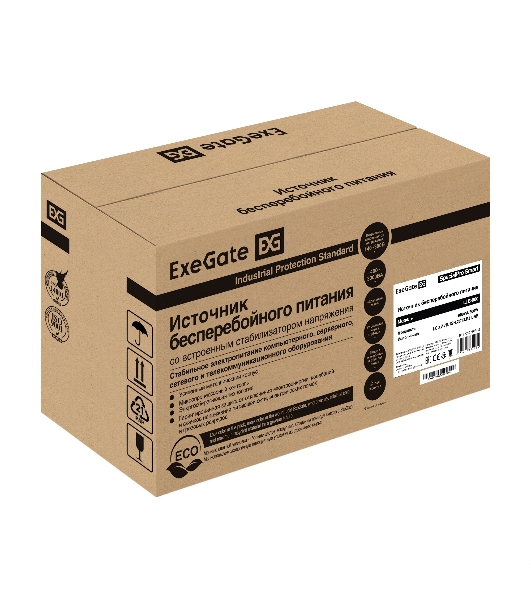 Источник бесперебойного питания ExeGate SpecialPro Smart LLB-900.LCD.AVR.1SH.2C13.RJ.USB 900VA/500W, LCD, AVR, 1*Schuko+2*C13, RJ45/11,USB, металлический корпус, черный