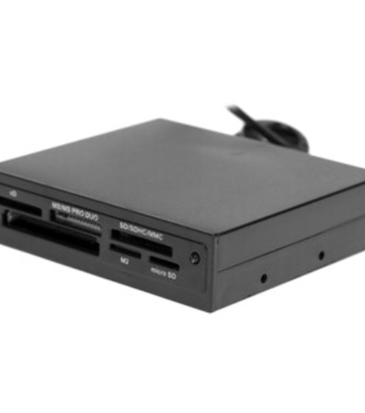Кард-ридер Ginzzu USB 2.0 Card reader SD/SDHC/MMC/MS/microSD/xD/CF, 3.5' черный GR-116B