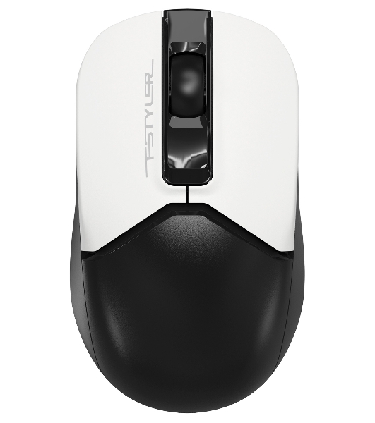 Мышь беспроводная A4Tech Fstyler FB12 белый/черный, 1200 dpi, радиоканал, Bluetooth, USB, кнопки - 3