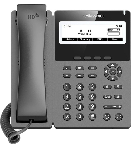 Телефон IP Flyingvoice P22G серый (упак.:1шт)