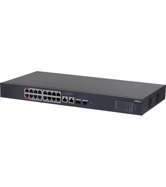 Коммутатор Dahua DH-CS4220-16GT-240, 16×1 Гбит/с + 2×1 Гбит/с + 2×1 Гбит/с Combo, управляемый