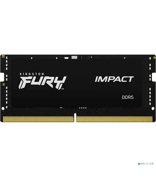 Оперативная память Kingston Fury Impact, DDR5, 8GB (1x8GB), 4800MHz, CL38 SO-DIMM
