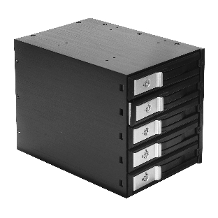 Корзина для HDD ExeGate EX264646RUS HS535-01 (универсальная, на 5*3,5' SATA/SAS HDD, занимает 3*5,25' отсека)