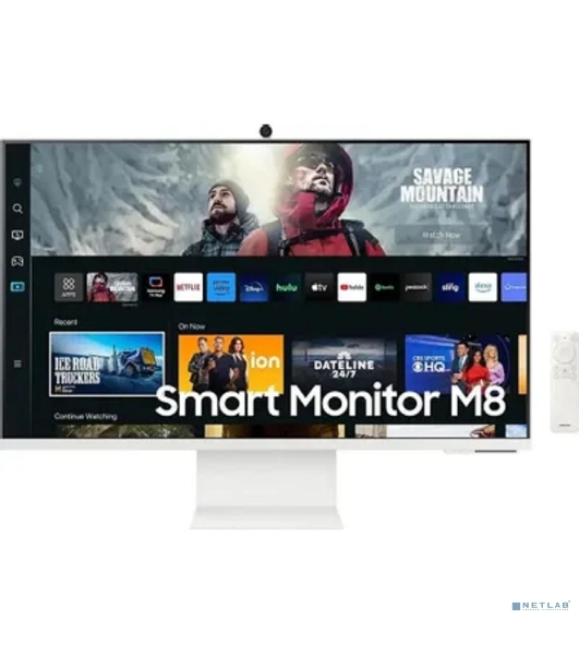 Монитор 32' Samsung M8 S32DM801UIXCI VA 3840x2160, 60 Гц, 4 мс, 16:9, 400 кд/м², 1xHDMI, 2xUSB-A, 1xUSB-C, белый