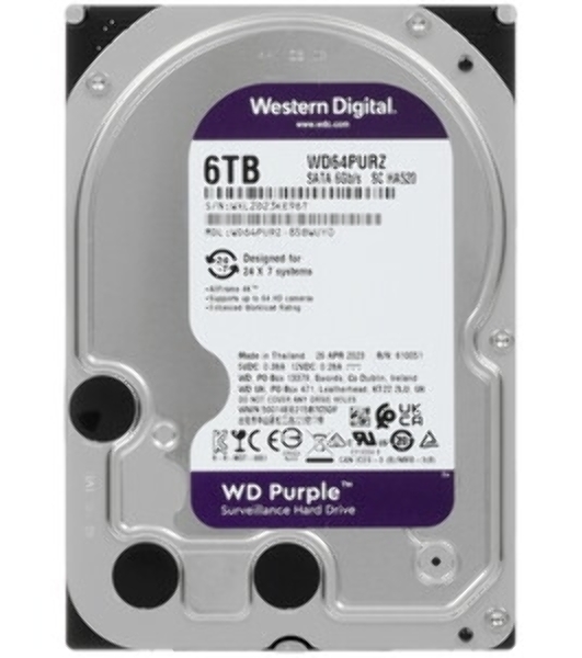 Жесткий диск Western Digital 6Tb SATA-IIISurveillance Purple (5400rpm) 256Mb 3.5'