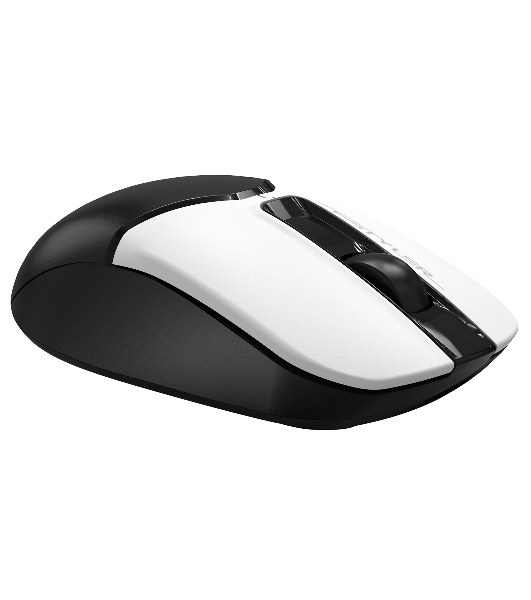 Мышь беспроводная A4Tech Fstyler FB12 белый/черный, 1200 dpi, радиоканал, Bluetooth, USB, кнопки - 3