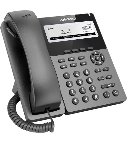 Телефон IP Flyingvoice P22G серый (упак.:1шт)